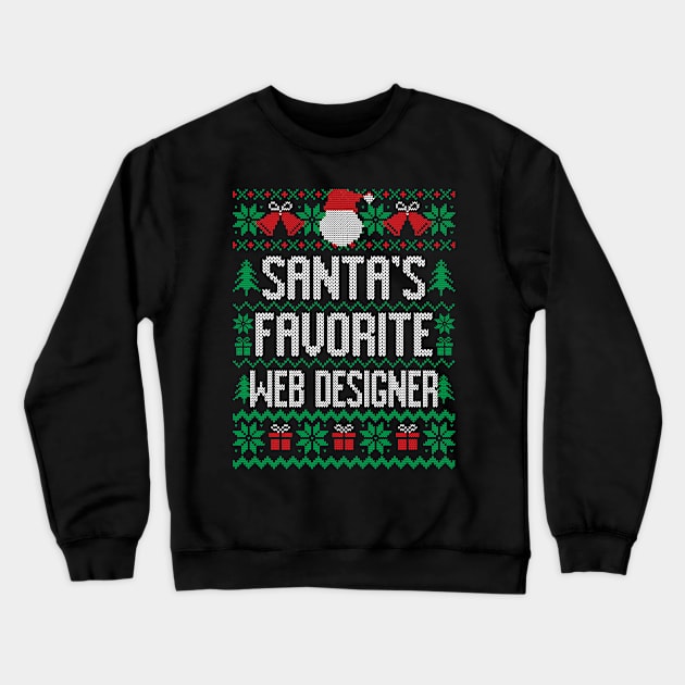Santa's Favorite Web Designer Crewneck Sweatshirt by Saulene